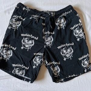 Motörhead Black Graphic Shorts